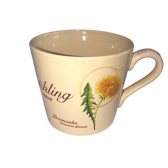 Landzeit Fruhling Floral Mug Coffee Tea Vintage Botanical Ceramic Austria Purple - Picture 1 of 8